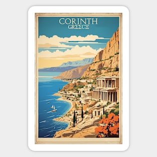 Corinth Greece Vintage Tourism Travel Sticker